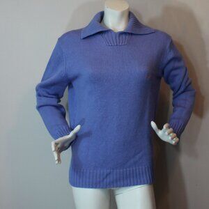 Carolina Herrera blue purpled  sweater Turtleneck long sleeve unisex  size large